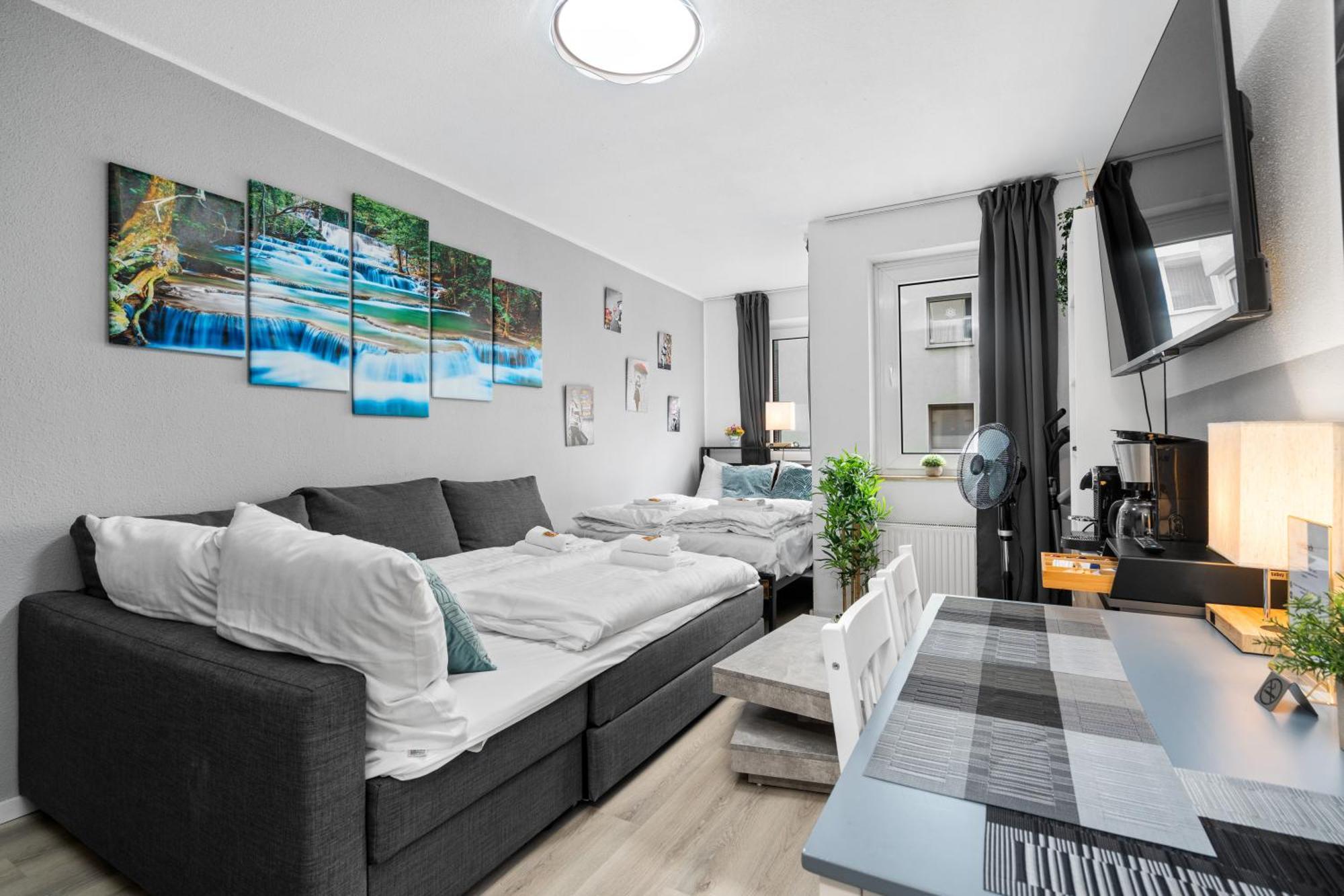 Messe, Monteure, Budget - Einfache Komfortable 2 Personen Wohnung 뒤스부르크 외부 사진